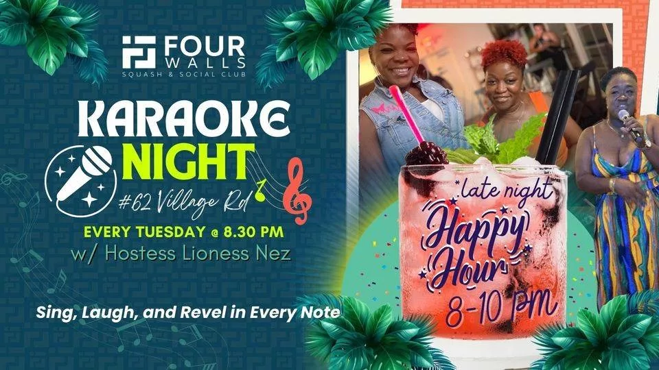 Karaoke Night – Four Walls Squash & Social Club – Bahamas