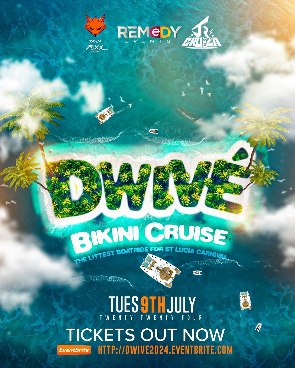Dwive Bikini Boat Ride - Saint Lucia Carnival 2024